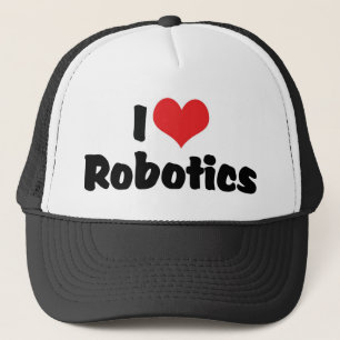 Casquette Je adore la robotique Heart - Amoureux des robots