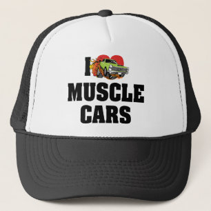 Casquette Je adore les voitures musculaires à coeur - Amateu