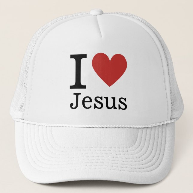 Casquette Je ❤️ Aime Jésus PERSONNALISABLE (Devant)