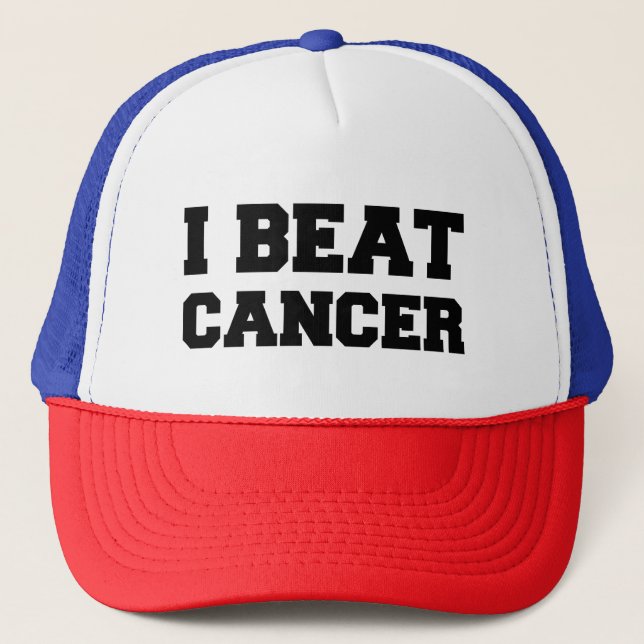 Casquette Je bat le chapeau de camion de cancer (Devant)