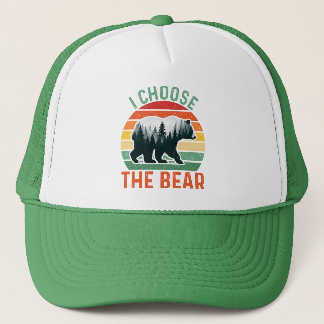 Casquette Je Choisis L'Ours Dans Le Bois Funny Camp 2024 (Devant)