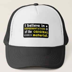 Casquette Je crois en la représentation du matériel de base