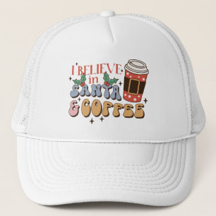 Casquette Je crois en Père Noël et le café Latte Noël