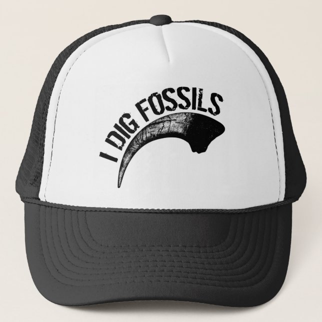 Casquette Je déterre des fossiles Griffe (Devant)