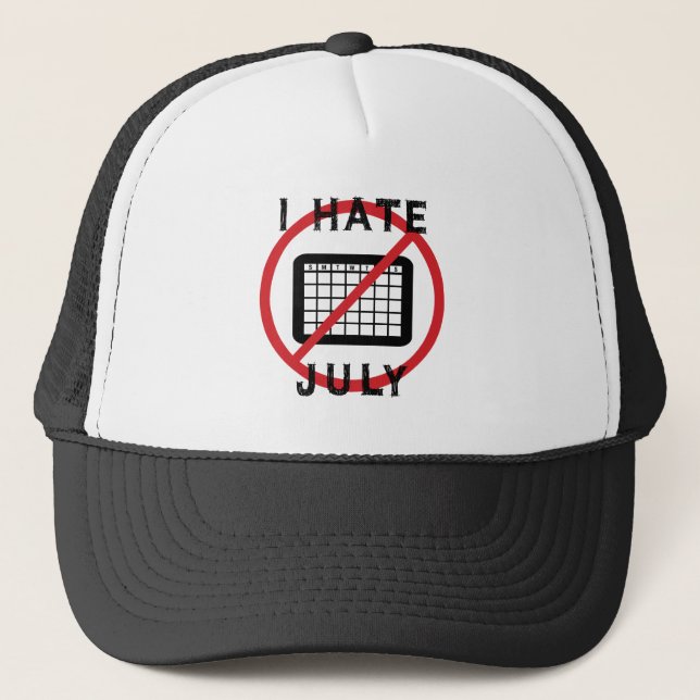 Casquette Je déteste juillet (Devant)