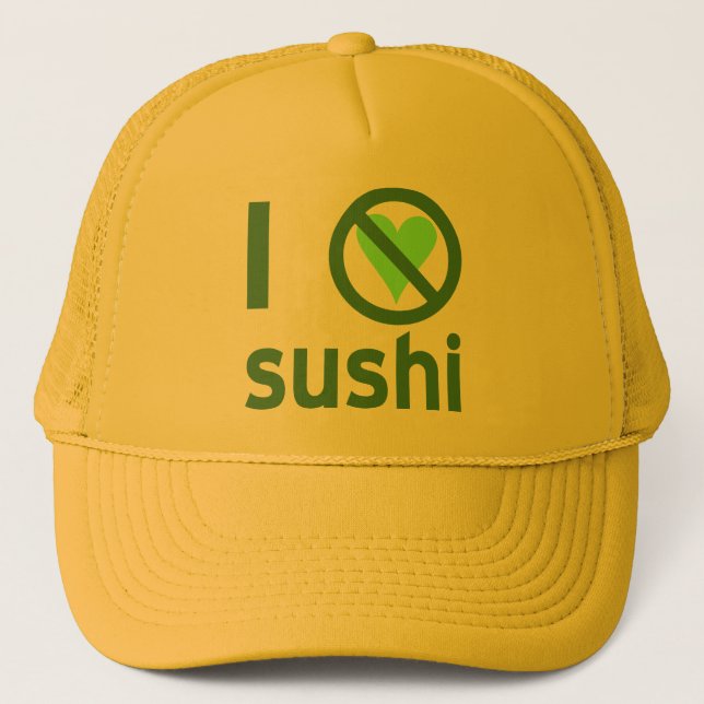 Casquette Je déteste le suhi (Devant)