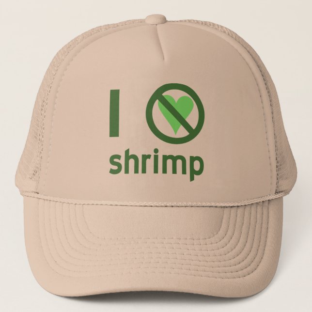 Casquette Je déteste les crevettes (Devant)