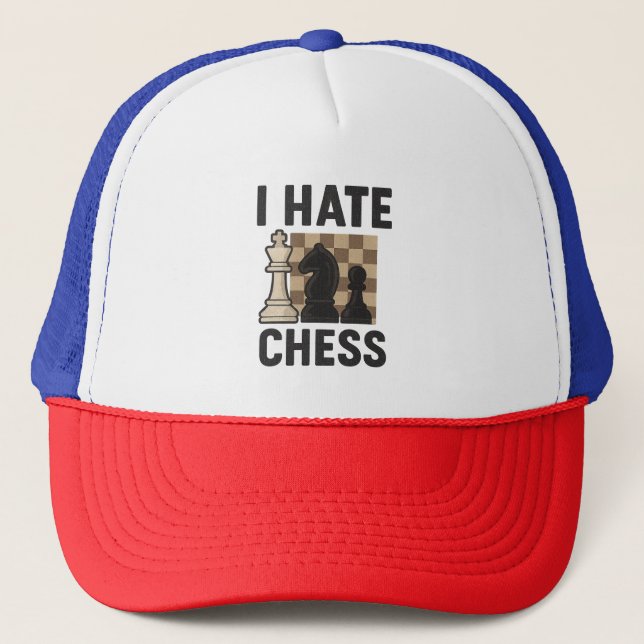 Casquette Je déteste les échecs (Devant)