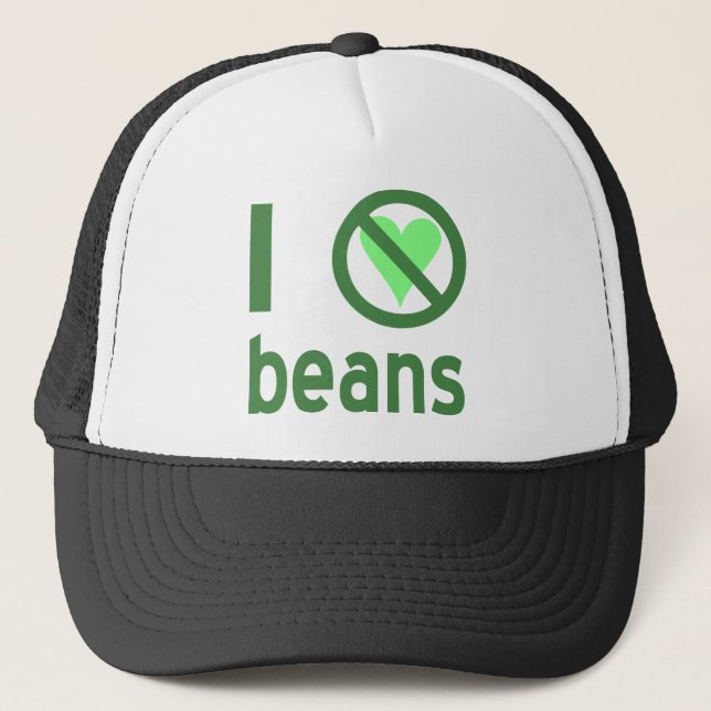 Casquette Je déteste les haricots (Devant)