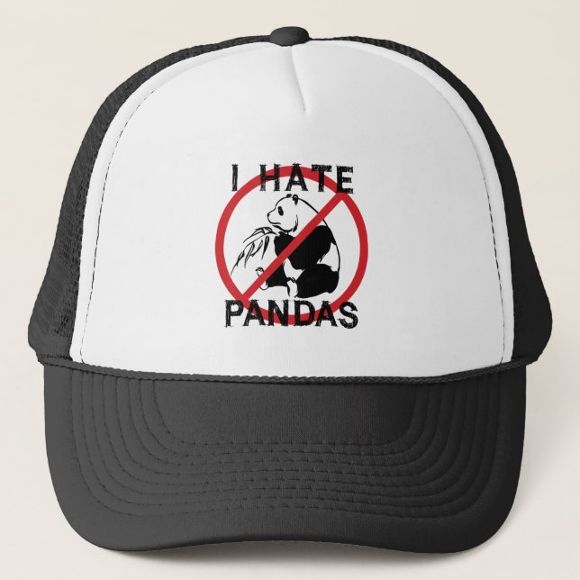 Casquette Je déteste les pandas (Devant)