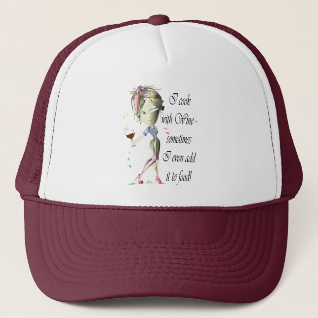 Casquette Je fais cuire avec du vin, m'ajoute parfois au (Devant)