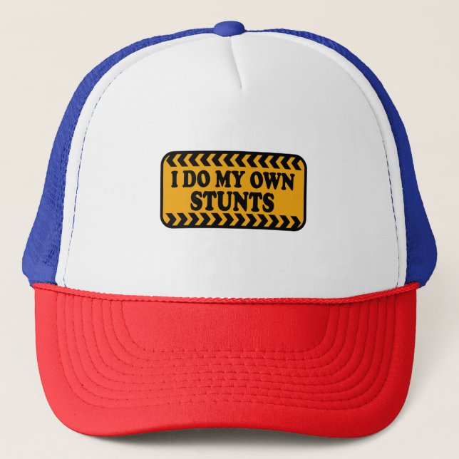 Casquette Je fais mes propres Stunts Dark Tee Adulte et Jeun (Devant)