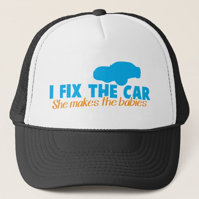 Casquette Je fixe la voiture qu'elle fait (Devant)