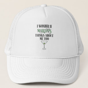 Casquette Je me demande si Martinis pense aussi à moi