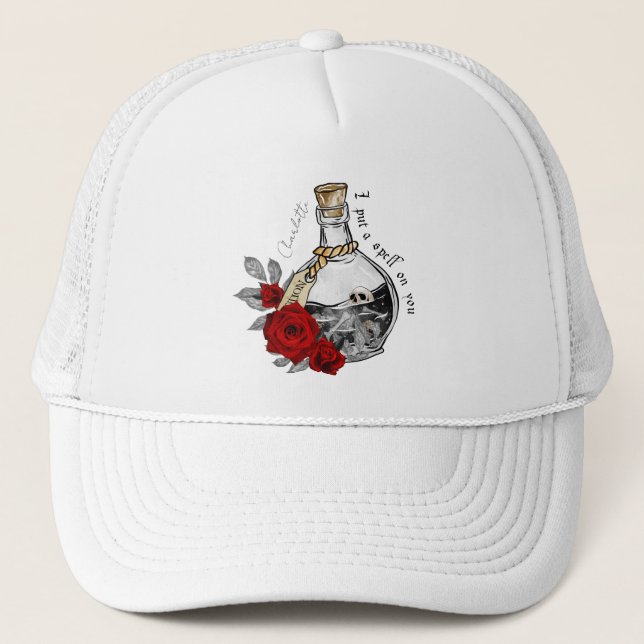 Casquette Je mets un sort sur vous - Potion d'amour avec des (Devant)