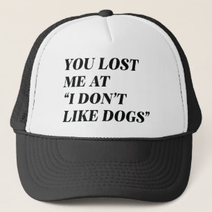 Casquette Je n'aime pas les chiens