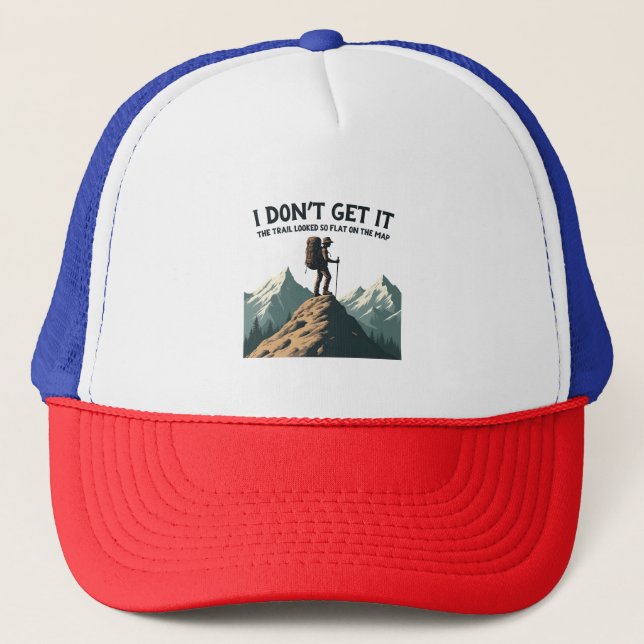 Casquette Je ne comprends pas le sentier si plat Randonnée (Devant)