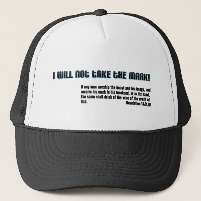 Casquette Je ne prendrai pas la marque ! Révélation 14 (Devant)