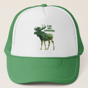 Casquette Je ne suis pas amusé Citation amusante Camo Moose