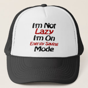 Casquette Je ne suis pas lazy - Citation drôle, noir et rou