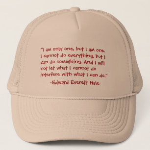 CASQUETTE "JE NE SUIS QU'UN..." CITATION CÉLÈBRE, CHAPEAU DE