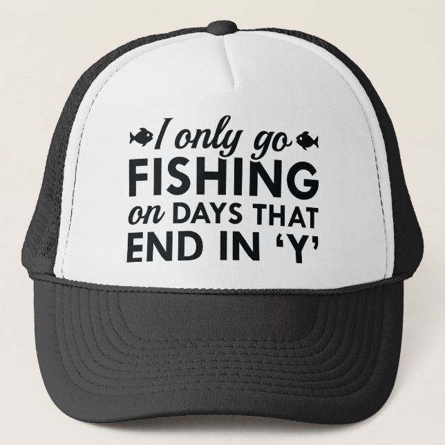 Casquette Je ne vais pêcher que (Devant)