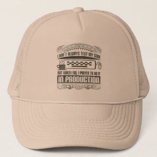 Casquette Je n'examine pas toujours mon code