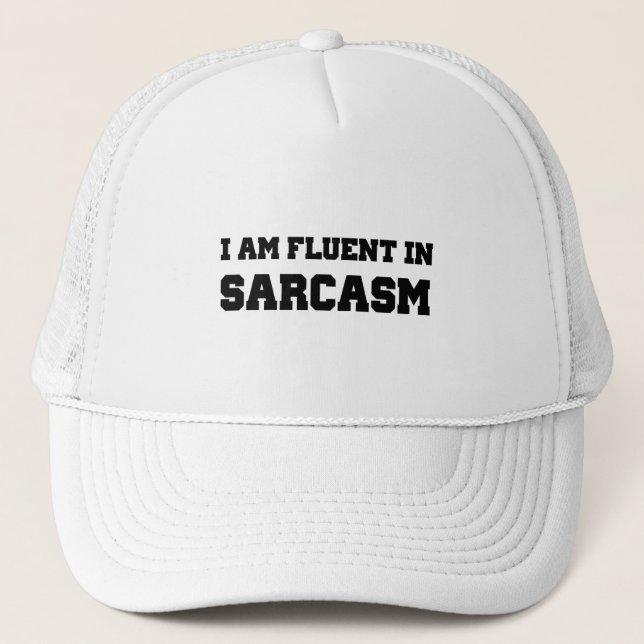 Casquette Je parle couramment le sarcasme (Devant)