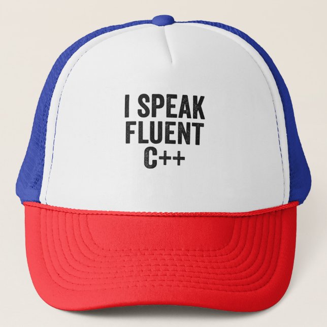 Casquette Je parle Fluent C++ Funny Coding Geek programmeur (Devant)