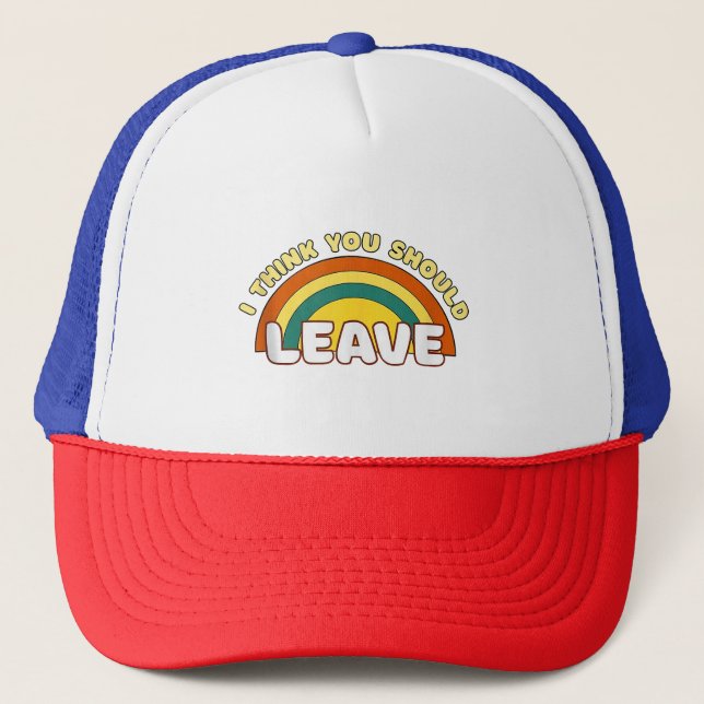 Casquette Je Pense Que Tu Devrais Laisser Funky Arc-En-Ciel (Devant)