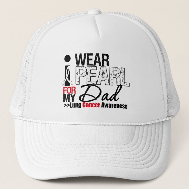 Casquette Je Porte Du Ruban Pearl Pour Mon Père (Devant)