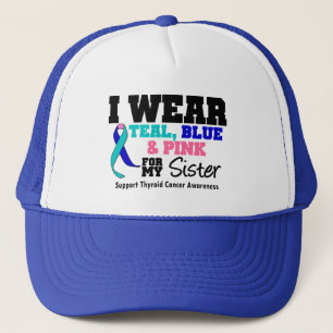 Casquette Je Porte Du Ruban Thyroïde Cancer Pour Ma Soeur