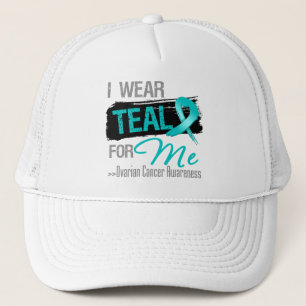 Casquette Je Porte Du Ruban Turquoise Pour Moi - Cancer De L