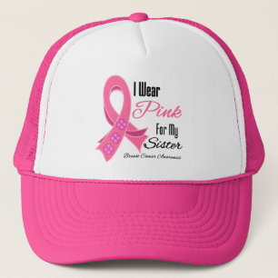 Casquette Je porte la soeur rose de cancer du sein de ruban
