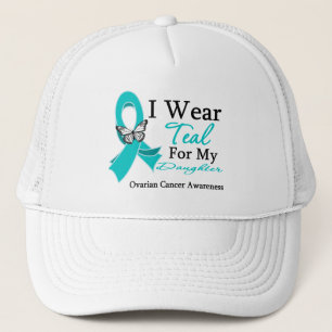 Casquette Je porte le Cancer ovarien de fille turquoise de r