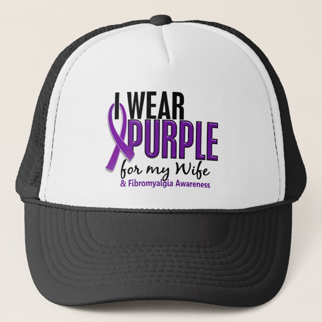 Casquette Je porte le pourpre pour ma fibromyalgie de (Devant)