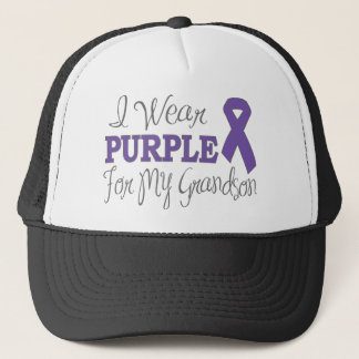 Casquette Je porte le pourpre pour mon petit-fils (le ruban