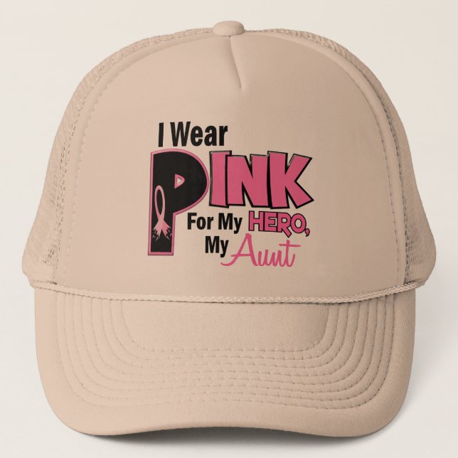 Casquette Je porte le rose pour ma tante 19 CANCER DU SEIN (Devant)