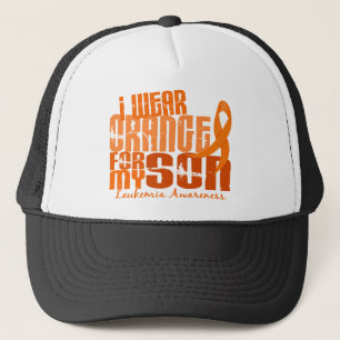 Casquette Je porte l'orange pour ma leucémie du fils 6,4