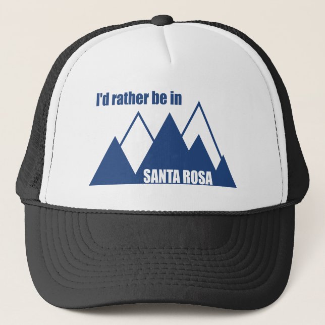 Casquette Je préfère être à Père Noël Rosa California Mounta (Devant)
