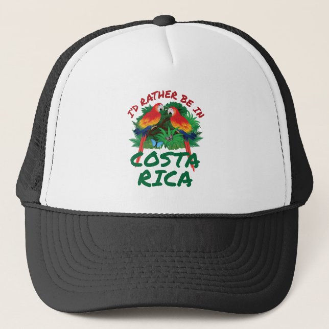 Casquette Je préfère être au Costa Rica Vacation Souvenir (Devant)