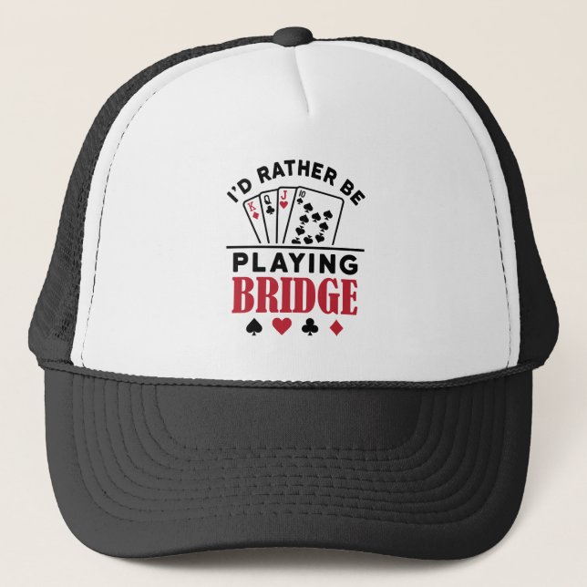 Casquette Je préfère jouer à Bridge Cool Bridge Card jeu (Devant)