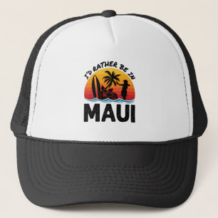 Casquette Je préférerais être à Maui Hawaii
