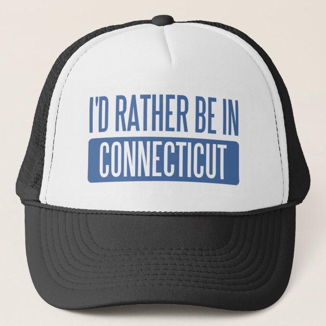 Casquette Je préférerais être dans le Connecticut (Devant)