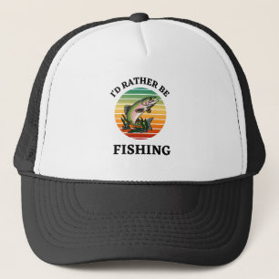 Casquette Je préférerais pêcher. Pêcheurs, Sportifs, Poisson