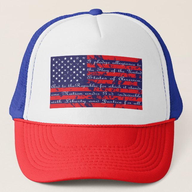 Casquette Je promets Allegiance in the USA Flag (Devant)
