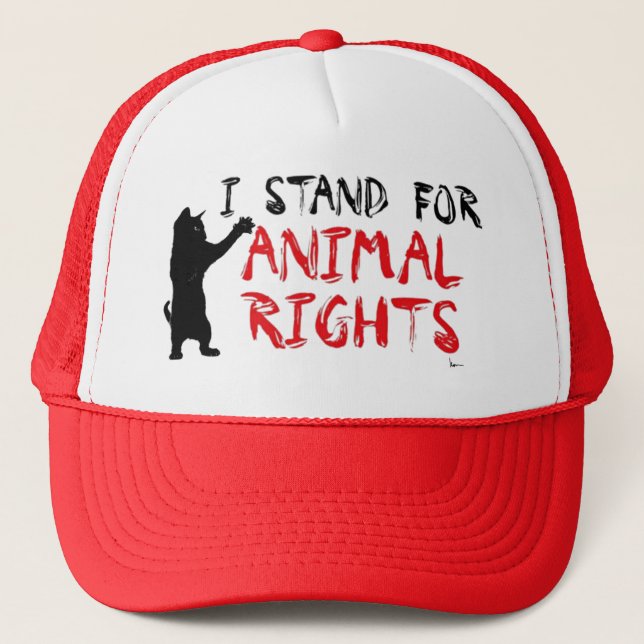 Casquette Je représente les droits des animaux (Devant)