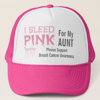 Casquette Je saigne le rose pour ma conscience de tante