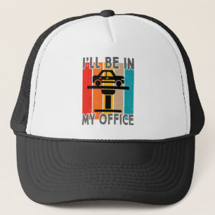 Casquette Je serai dans mon bureau drôle vintage voiture dr