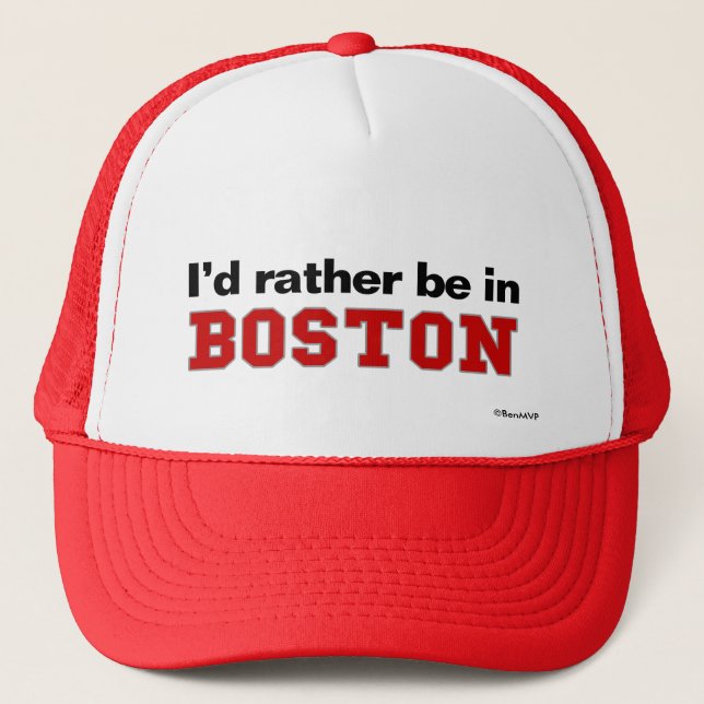 Casquette Je serais plutôt à Boston (Devant)